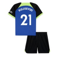 Tottenham Hotspur Dejan Kulusevski #21 Fotballklær Bortedraktsett Barn 2022-23 Kortermet (+ korte bukser)